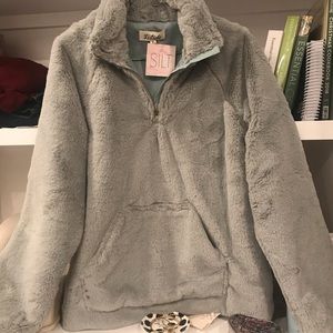 fluffy half zip *NEW WITH TAGS*